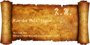 Karda Mályva névjegykártya